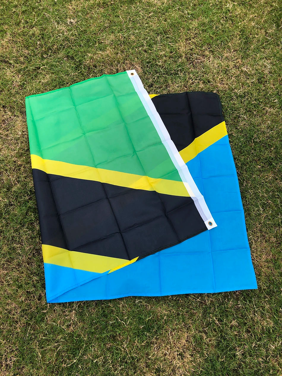SKY FLAG Tanzania flag 90*150cm polyester Hanging Tanzania National flag Banner for decorate