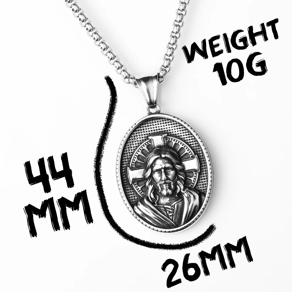 Cross Christian Jesus Powerful Amulet Stainless steel Men Necklaces Pendant Chain For Women Jewelry Accessories Gifts Wholesale