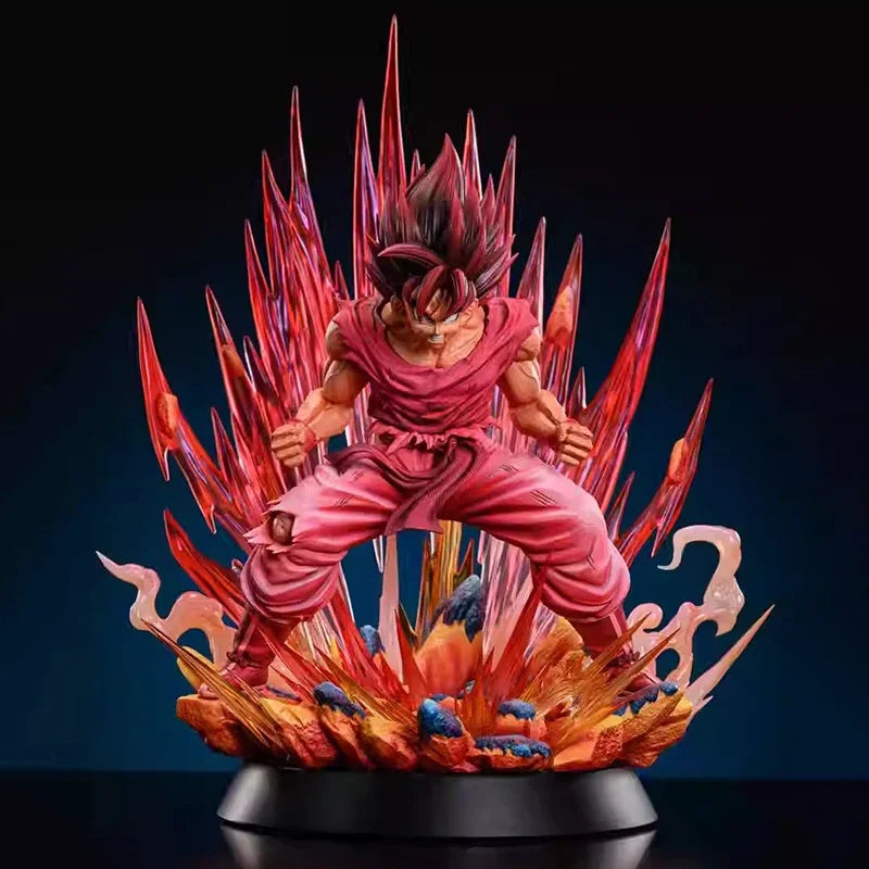 38cm Kaiouken Son Goku Figurine Dragon Ball Son Goku Action Figures PVC Anime Collection Model Toys Ornamen Birthday Gifts