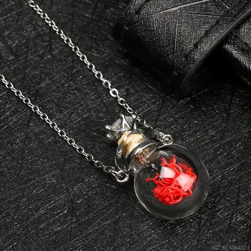 Transparent Heart Vial Bottle Necklaces Steel Chain Make Blood Vial Necklace Women Jewelry Gift Dropship