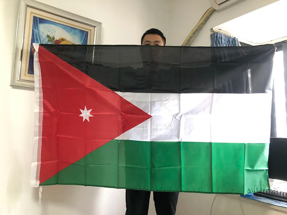 SKY FLAG Jordan flag 90X150cm High Quality Double Sided Printed Polyester Jordan flag hanging banner for decoration