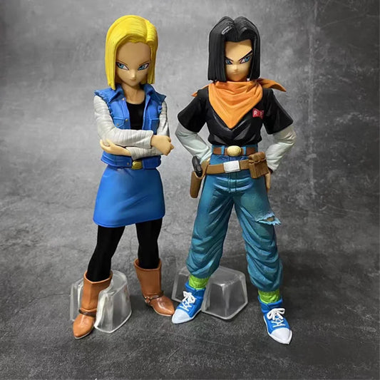 24CM Anime Dragon Ball Z Android 17 18 Figure Android 18 PVC Action Figures Collection Model Toys for Children Christmas Gifts
