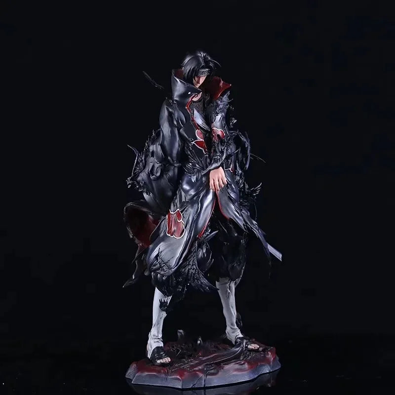 New 27cm NARUTO Anime Figures Uchiha Itachi Action Figurine Gear 4 Naruto Shippuden Crow Model Ornamen Statue Children Doll Toys