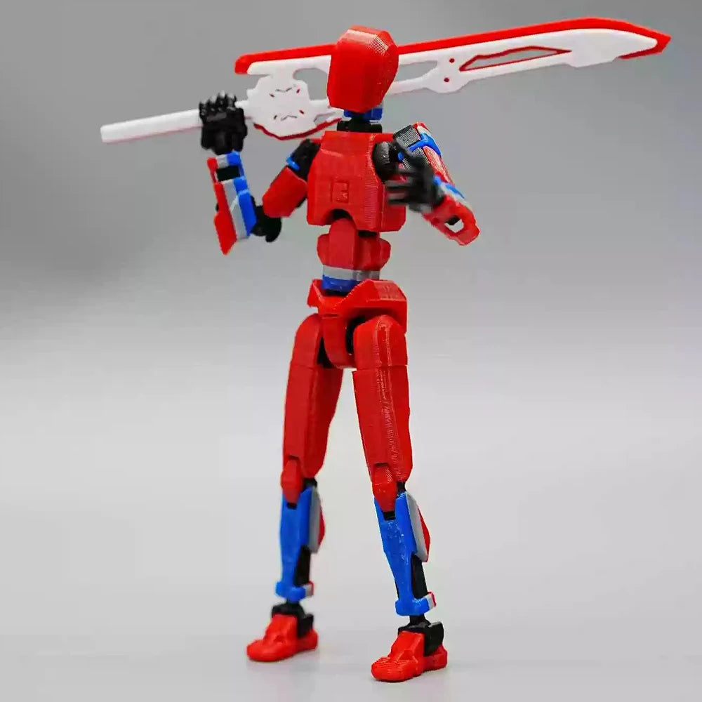 3D Printed Death/Swordsman Dummy 13 Action Figures Multi-Jointed Movable Lucky 13 Action Figure Nova 13 Action Figure for Gift
