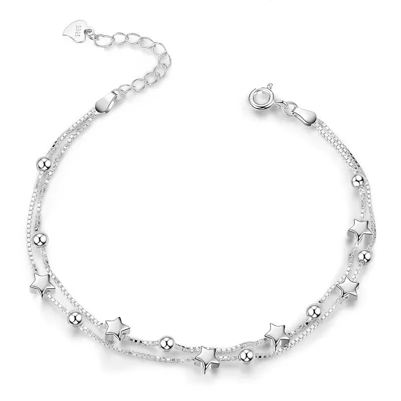 VENTFILLE 925 Sterling Silver Geometry Irregular Bracelet For Women Minimalist Niche Aesthetic Versatile