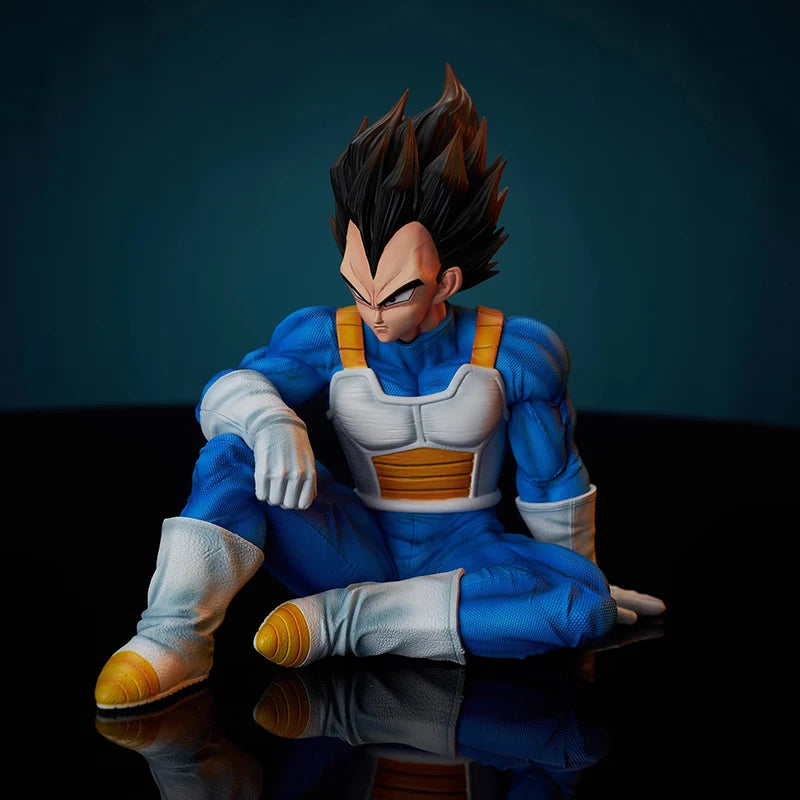 GK Dragon Ball Majin Vegeta Action Figure Statue Ornaments Anime Super Saiyan Sitting Position Bejita Yonsei Figures Model Toys