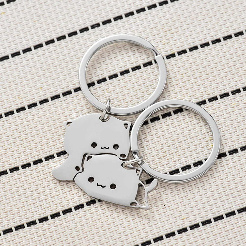 Cat Couple Necklaces For Lovers Yin Yang Animal Pendant Necklace Heart Couples Friendship Jewelry for Lovers Best Friends Gift