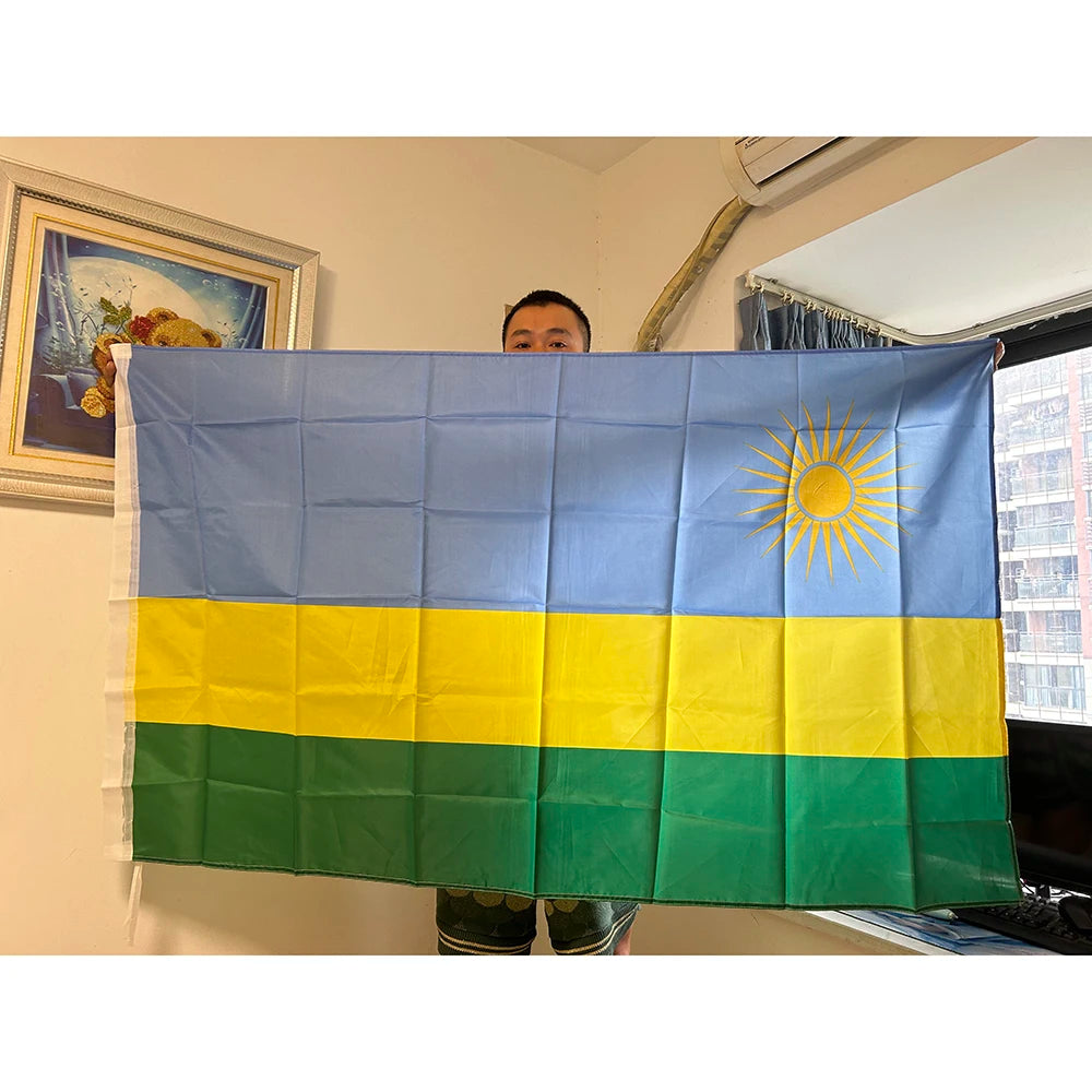 SKY FLAG Rwanda National Flag 90x150cm 3x5fts Hanging polyester Rwanda Banner indoor Outdoor Advertising home Decoration