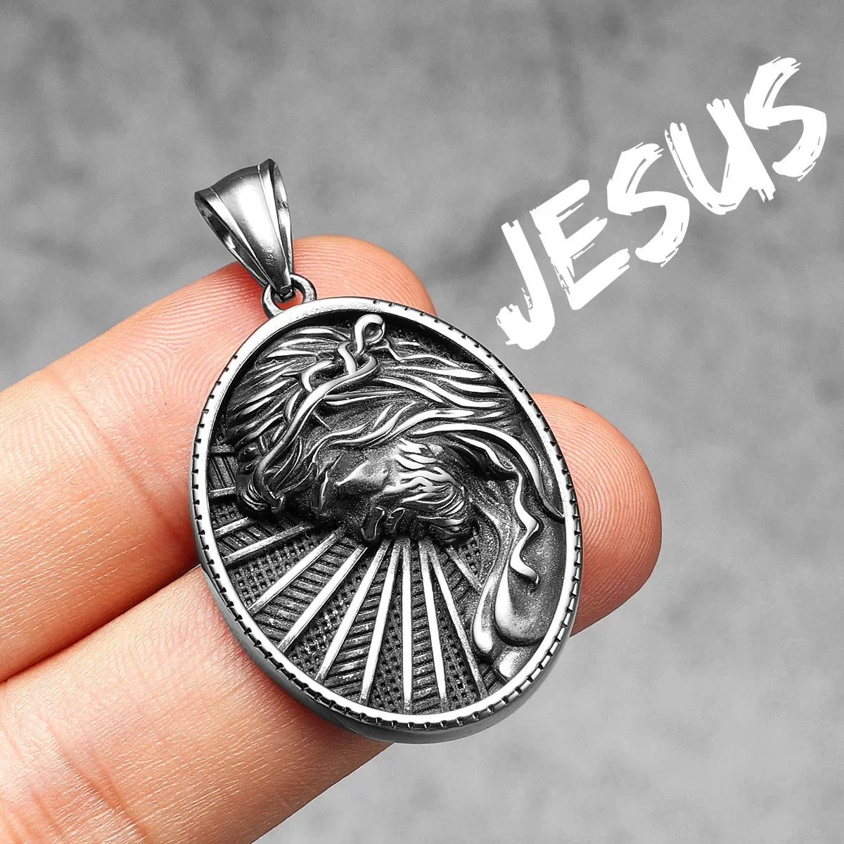 Cross Christian Jesus Powerful Amulet Stainless steel Men Necklaces Pendant Chain For Women Jewelry Accessories Gifts Wholesale