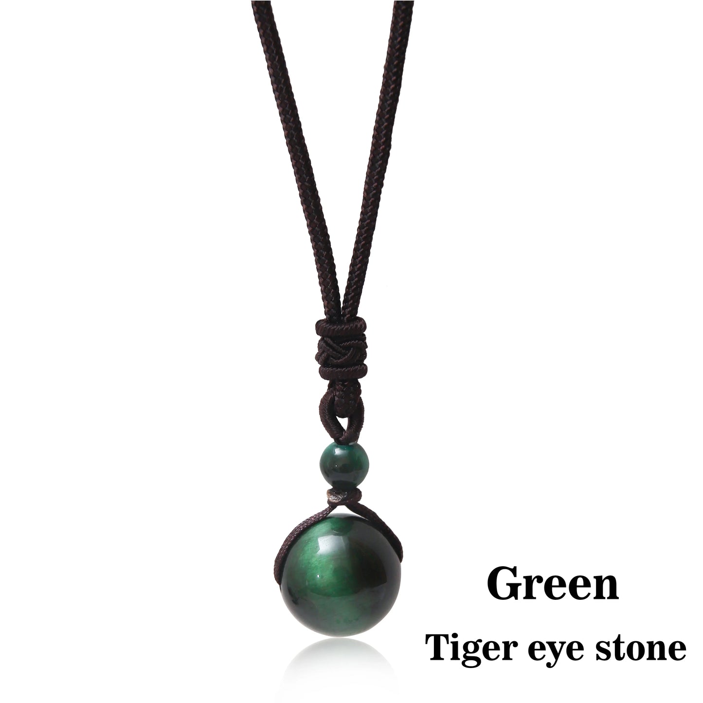 Healing Crystals Necklace Natural Tiger Eye Amethyst Lucky Blessing Protection Chakra Beads Stone Pendant for Women Men
