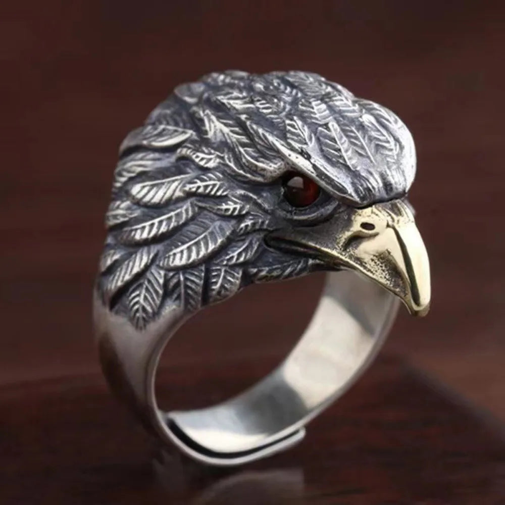 Classic Personalized Domineering Eagle Ring Creative Trend Men's Ring Gothic Punk Street Niche Party Rock Open Ring JewelryGifts