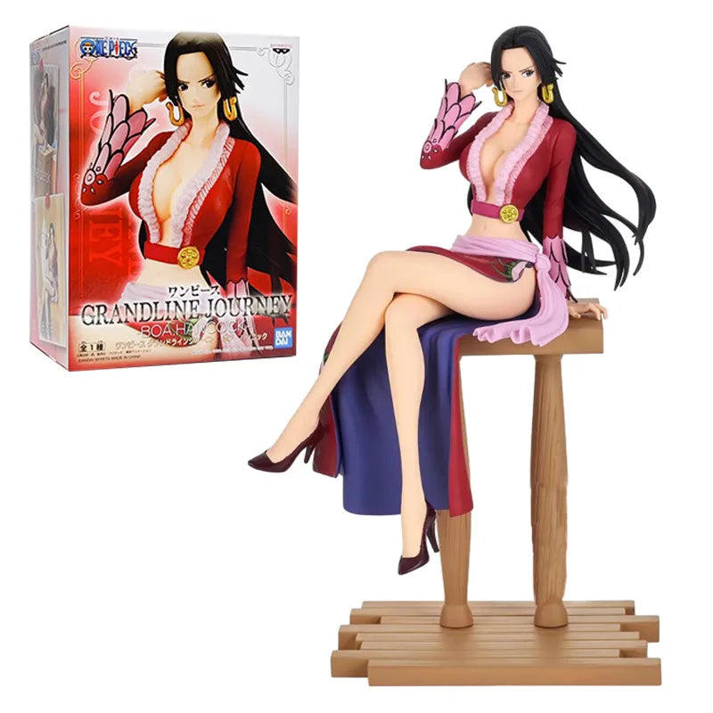 21cm One Piece Anime Figures Sexy Boa Hancock Sitting Position Action Figure PVC Adult Collection Model Doll Toy Ornaments Gift