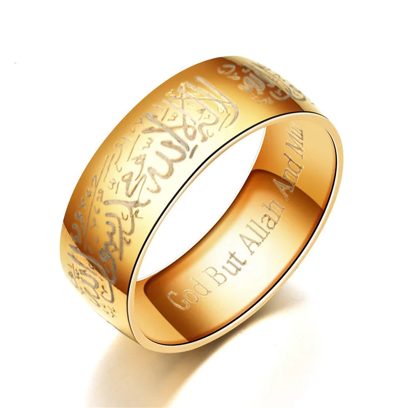 2025 Hot Selling Retro Titanium Steel 6mm/8mm Laser Engraving Ring For Women Men Jewelry Valentine Gifts Size 6-13