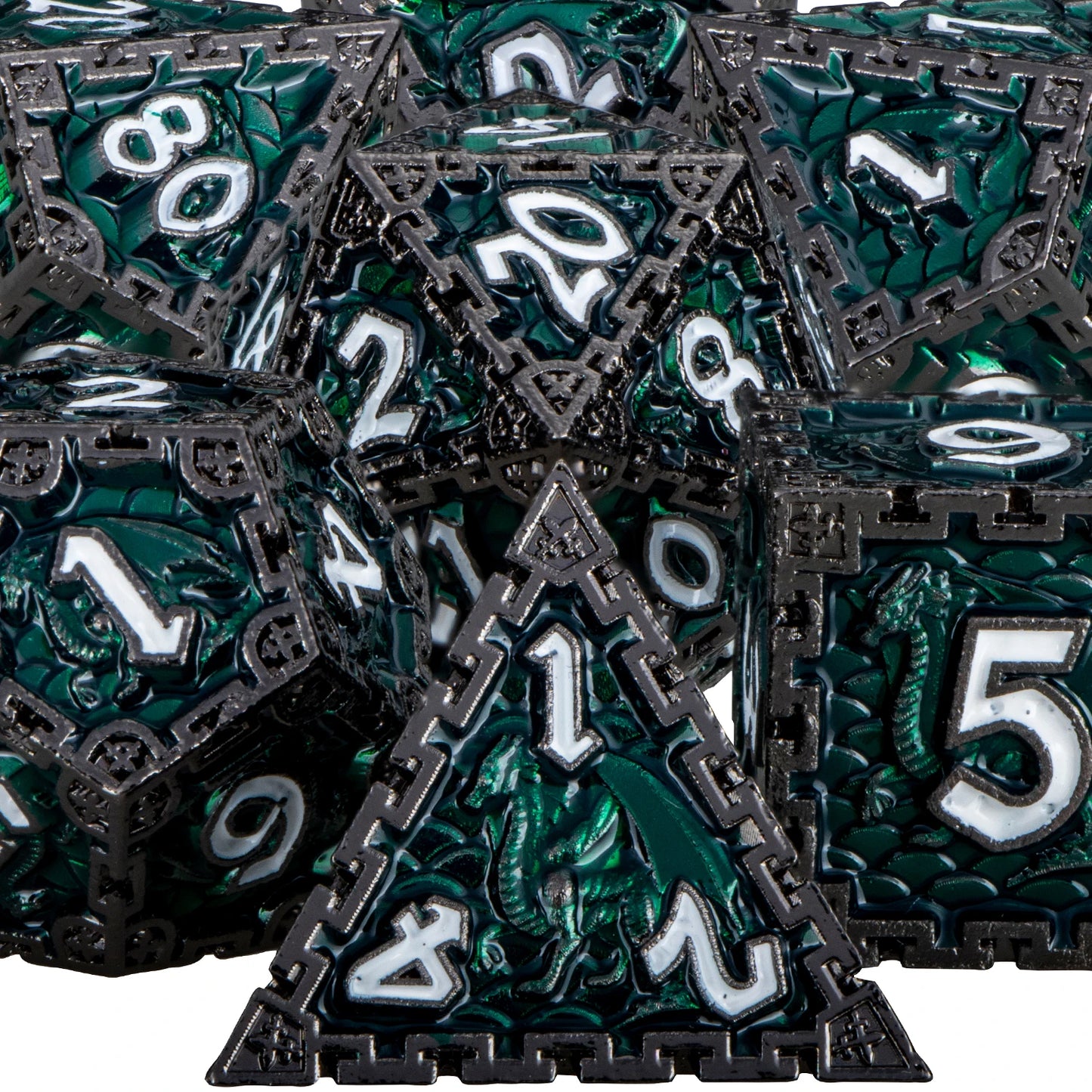 DND Metal Dice Set Dungeon and Dragon RPG Dice Polyhedral D&D Dice for RPG D+D Rolling Game Dice D and D Dice D20 D12 D10 D8 D6 MT-18