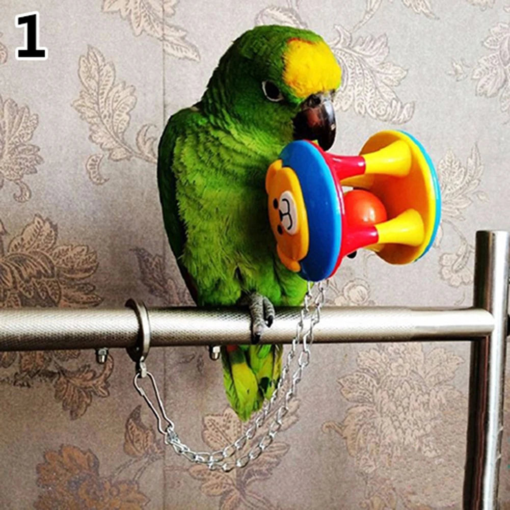 Cute Pet Bird Plastic Chew Ball Chain Cage Toy for Parrot Cockatiel Parakeet