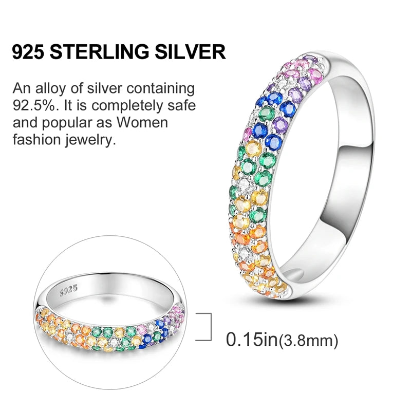 925 Sterling Silver Infinite Love Ring Original Luxury Design Zircon Finger Rings For Women High Quality Wedding Jewelry Gift