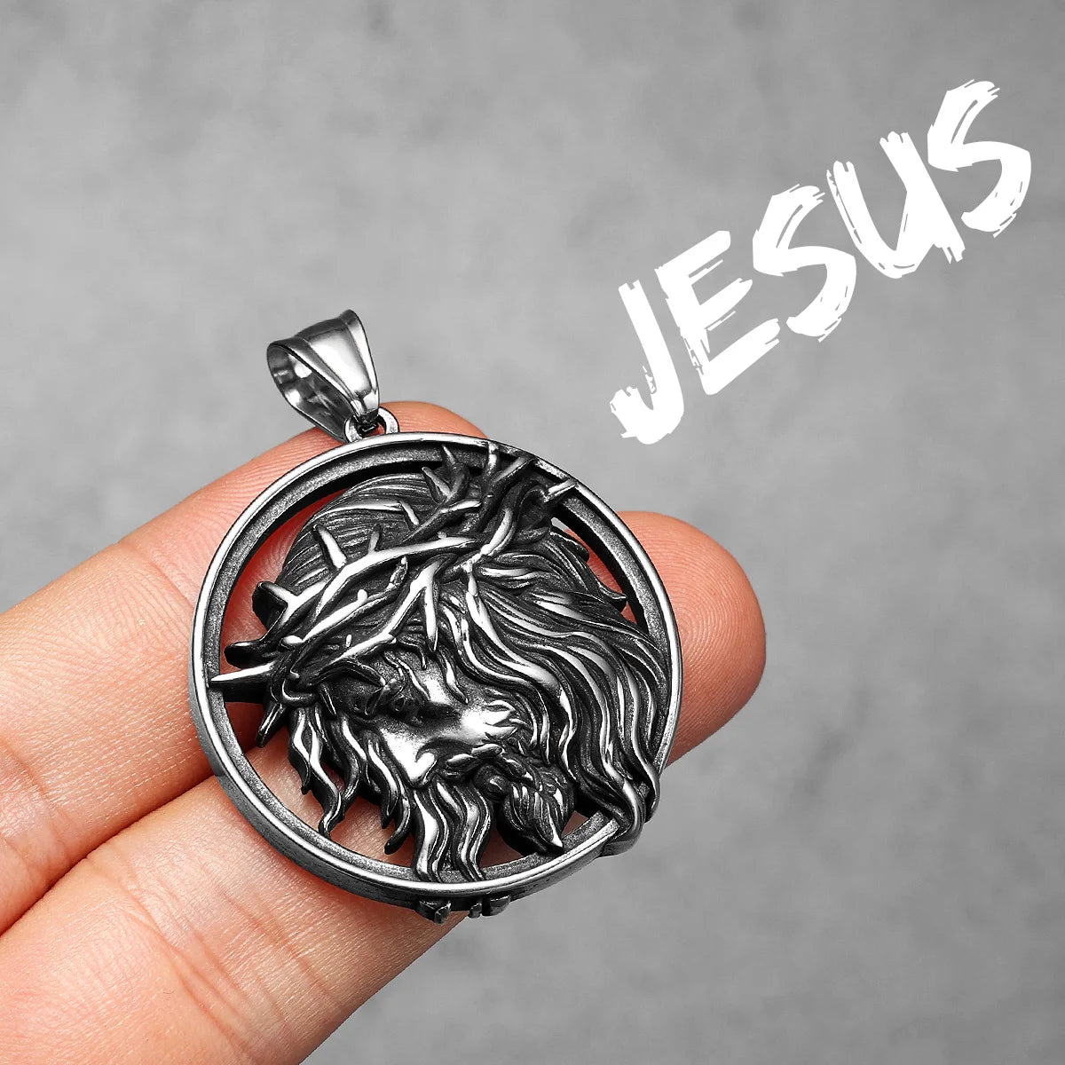 Crown of Thorns Christian Jesus Stainless Steel Men Necklaces Pendant Chain Powerful Amulet  for Women Jewelry Gifts Wholesale