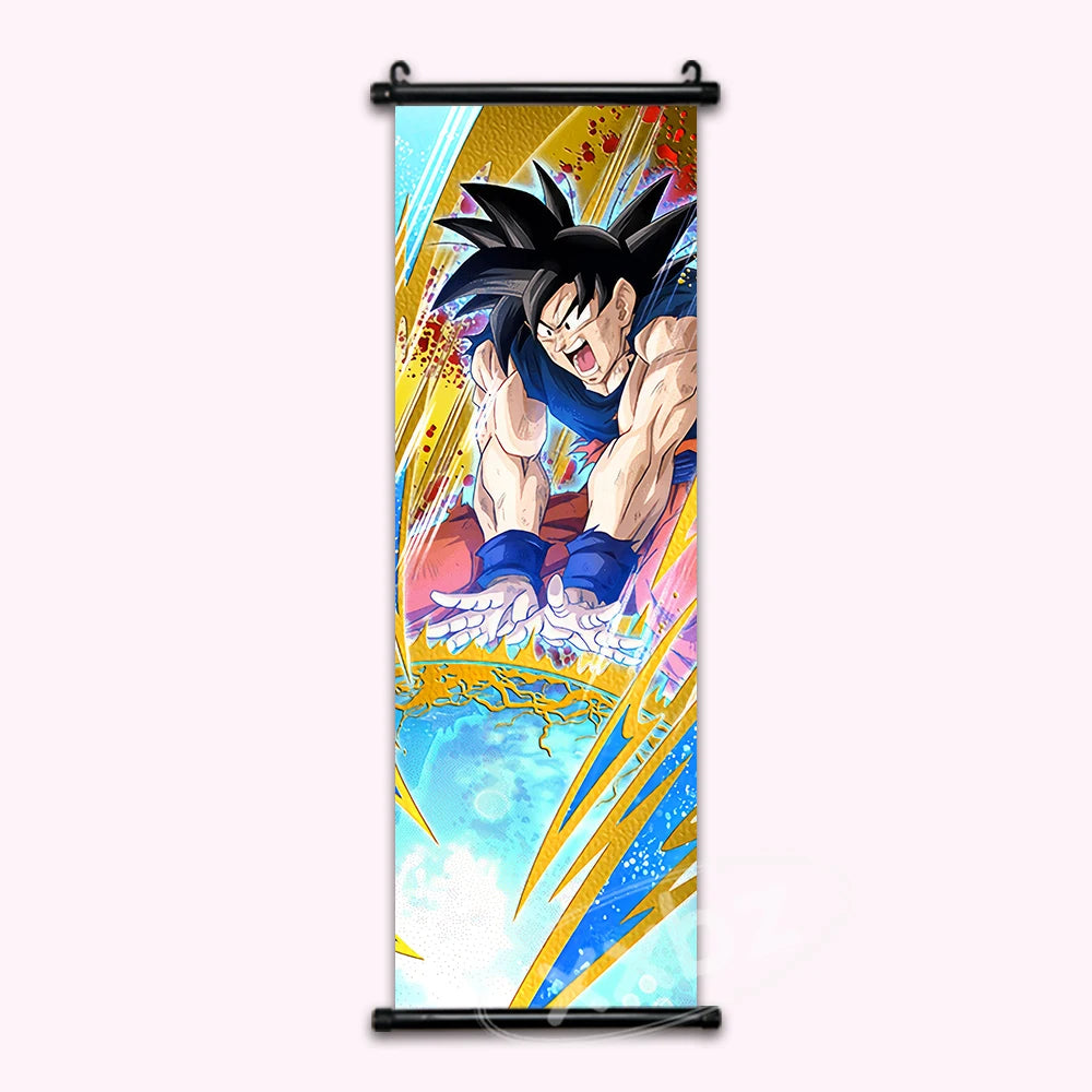 Anime Poster Dragon Ball Z Room Decor Goku Decorative Hanging Painting Vegeta Wall Art Gift Frieza Cartoon Scrolls Picture Goten qlz19-28 CHINA