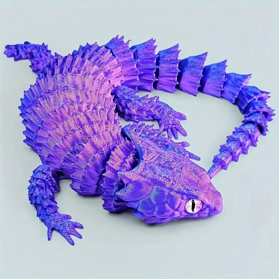 3D Printed Conjoined Lizard Statue Ornaments, Movable Cartoon, Creative Desk Plants, Rockery, Fish Tank Landscaping Decoration
