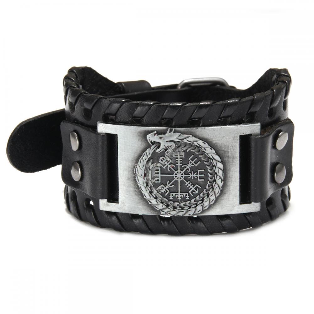 Trendy Viking Bracelet Nordic Rune Compass God Bird Charm Men&#39;s Bracelet New Fashion Leather Woven Jewelry Accessorie Party Gift 1 2 China