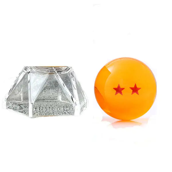 4.3 5.7 Cm Dragon Ball Z Crystal Ball Anime Figure 1 2 3 4 5 6 7 Star Dragon Balls with Stand Collectible Desktop Decoration Toy 2 star With stand 4.3cm