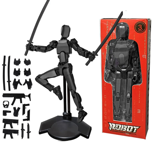 Already Assembled T13 Action Figure with Holder,Titan 13 Action Figure,Lucky 13 Joints Movable Action Figures,Dummy Nova Robot