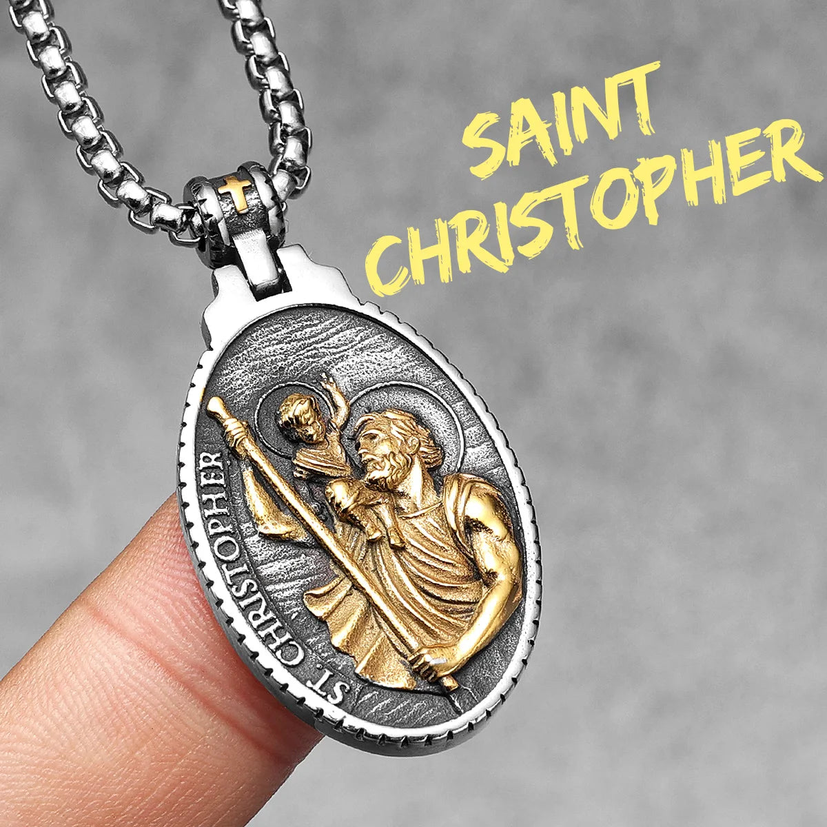 Angel Jesus Virgin Mary Stainless Steel Men Necklaces Pendant Chain Amulet Cool New In For Women Fashion Jewelry Gifts Wholesale