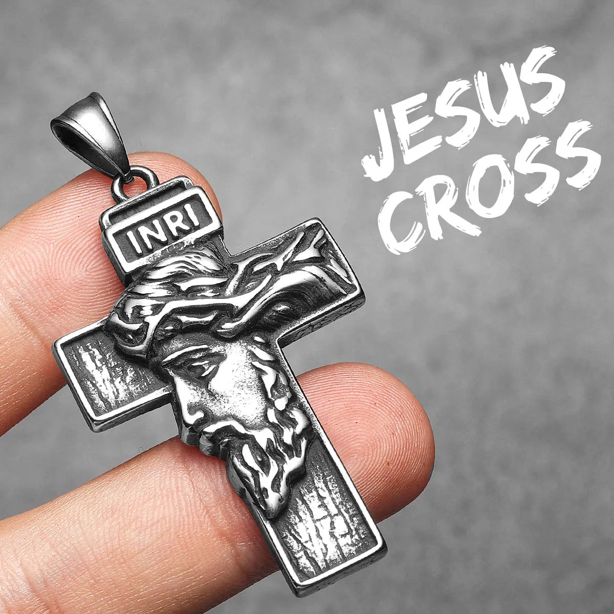 3D Jesus Cross Amulets Stainless Steel Men Necklaces Pendant Chain Punk For Women Fashion Jewelry Gifts Wholesale Dropshiping