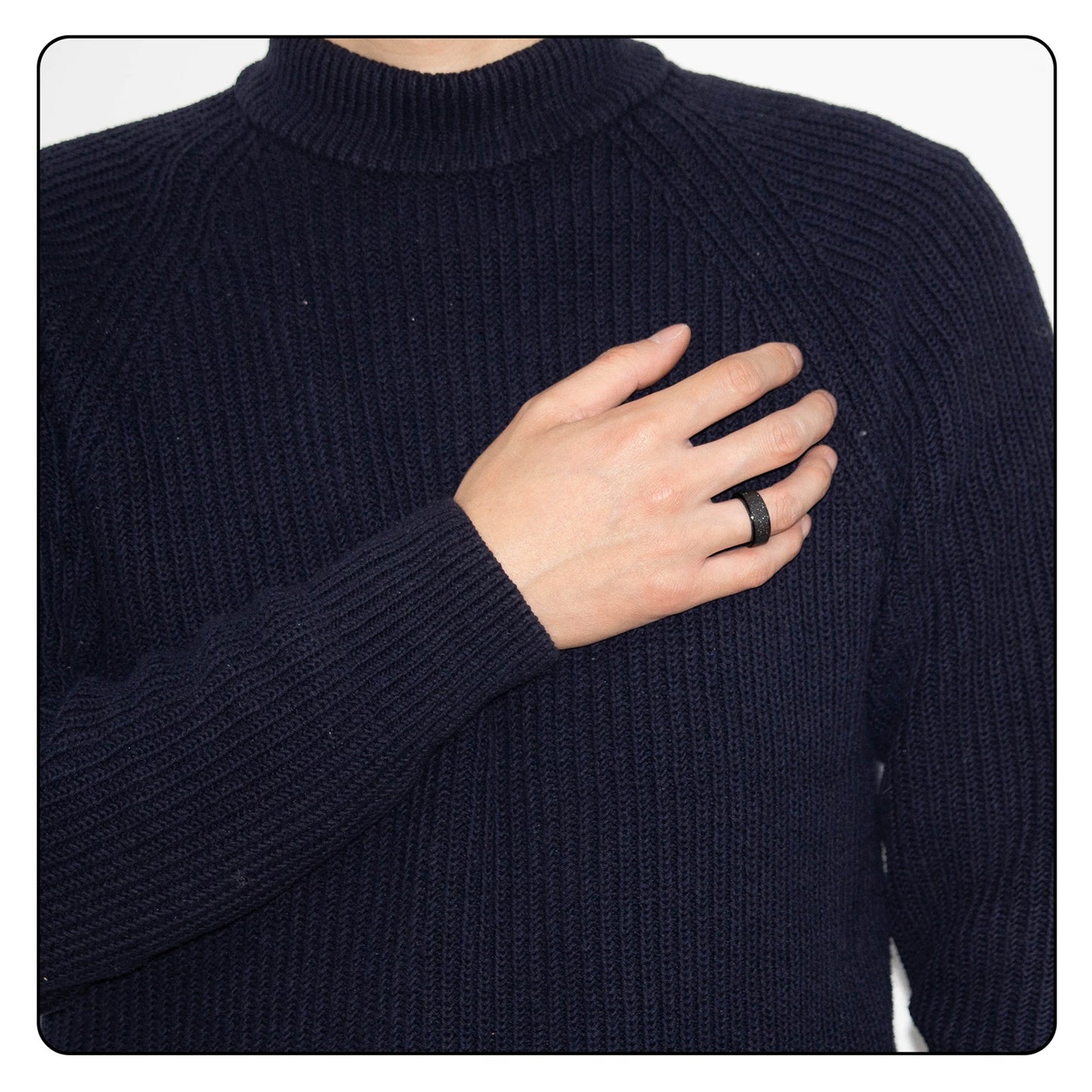 Simple 8mm Stainles Steel Frosted Finger Rings For Men Woman High Quality Black Polished Wedding Engagement Ring Jewelry Gifts