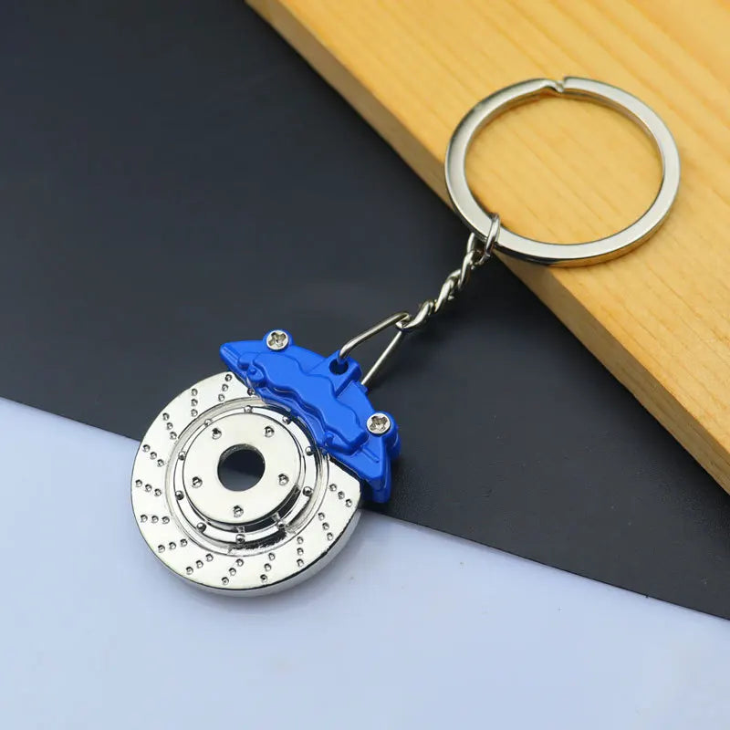 Creative Metal Mini Auto Parts Car Wheel Keychain Body Kit Enthusiast Keyring Accessories Key Ring Chain for Men Woman Gift