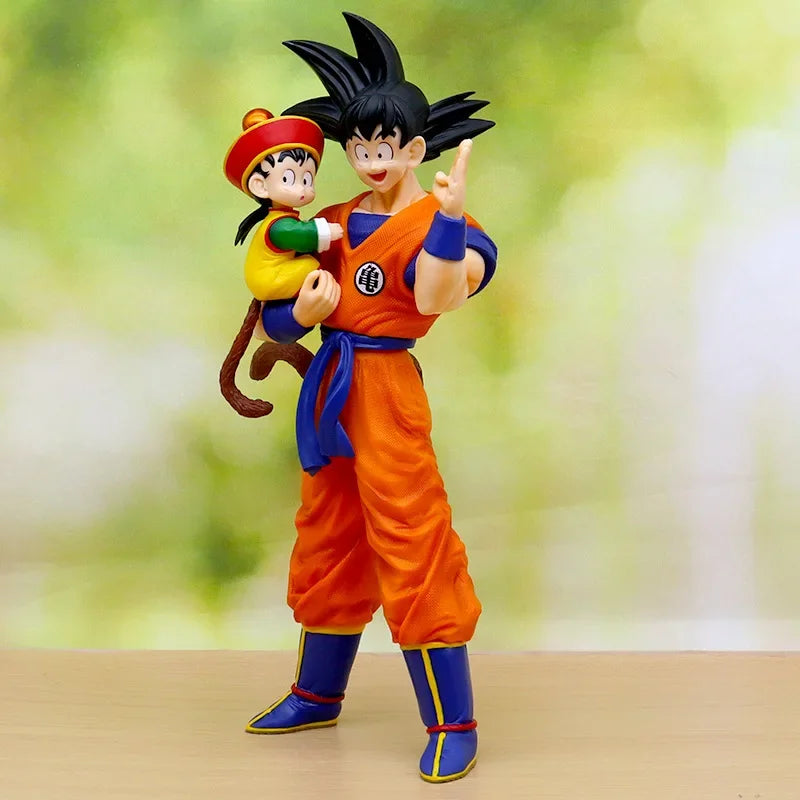 Anime Dragon Ball Son Goku with Gohan Figure Son Goku Figurine 30cm Pvc Action Figures Collection Model Toys for Children Gifts fzwk Bags