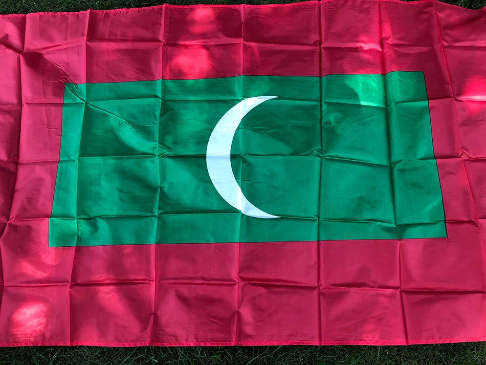 SKY FLAG  Maldives National flag 90*150cm High quality polyester double sided printing Hanging flag for HOME decoration