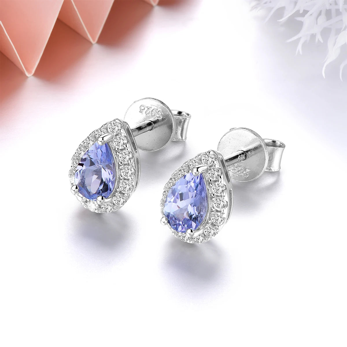 Natural Tanzanite Sterling Silver Stud Earring 0.8 Carats Genuine Gemstone Classic Fine Jewelrys Women Favorite Birthday Gifts