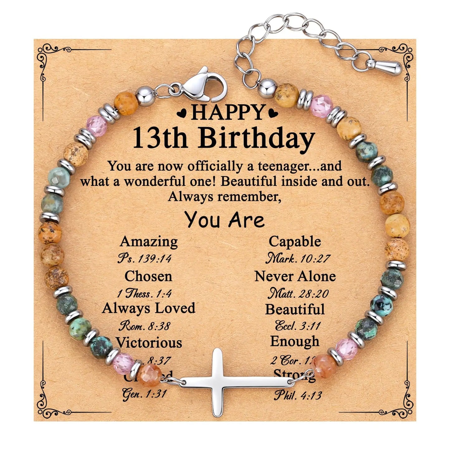 Cross Bracelet for Women, Steel Birthday Christian Confirmation Baptism Easter Unique Gift for Girls Friends Daughter Mom Sister