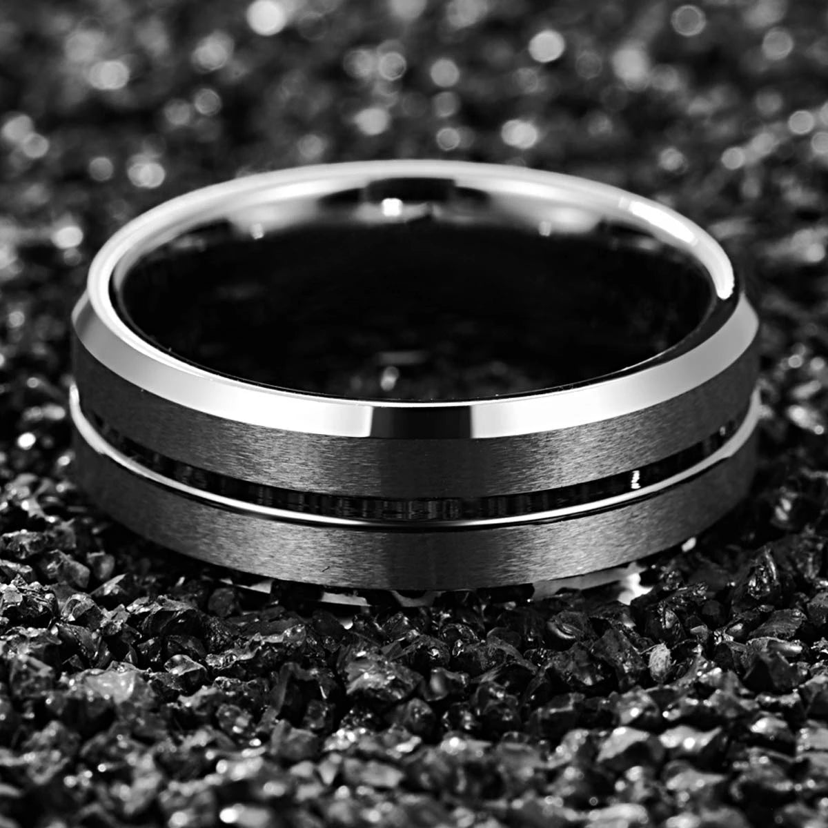 Fashion 8mm Silver Color Titanium Steel Rings For Men Women Matte Brushed Men Stainless Steel Rings Wedding Band Jewelry Gifts