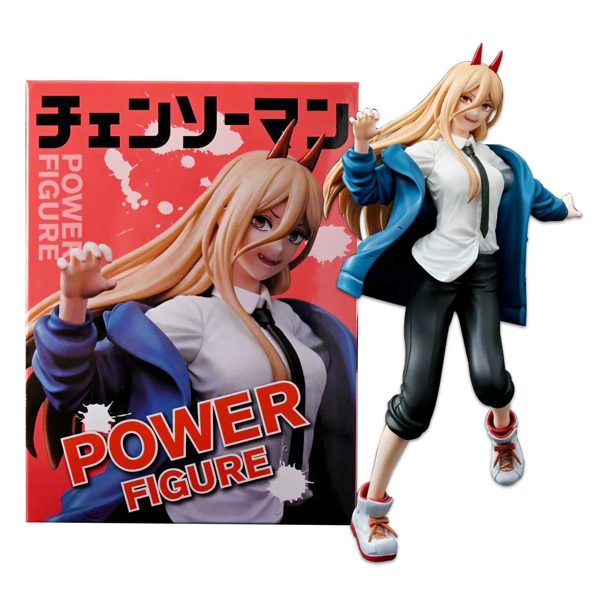 21cm Chainsaw Man Anime Denji Figure Power Action Figure Pochita Figure Scene Ornament Makima Model Doll Makima Boxed Toys PVC Power With box