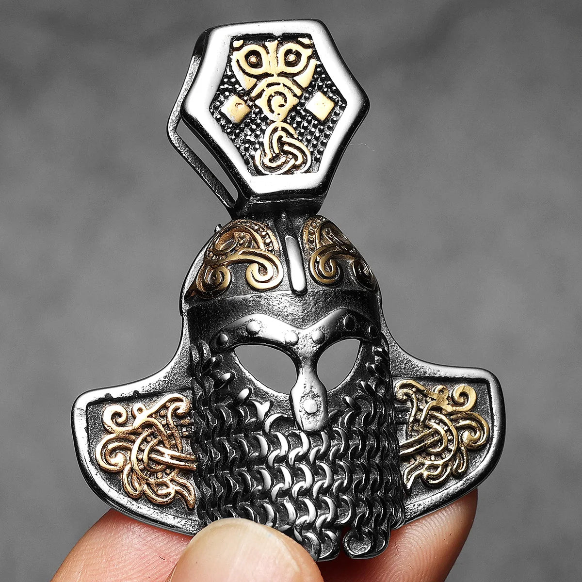 Viking Helmet Stainless Steel Men Necklaces Pendant Chain Punk Hiphop Women Fashion Jewelry Gifts Wholesale Dropshiping