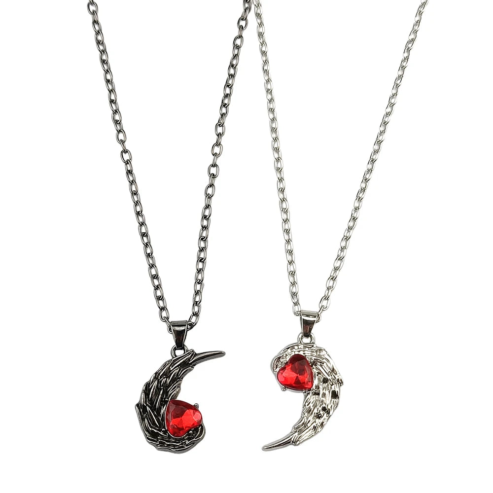 Cat Couple Necklaces For Lovers Yin Yang Animal Pendant Necklace Heart Couples Friendship Jewelry for Lovers Best Friends Gift