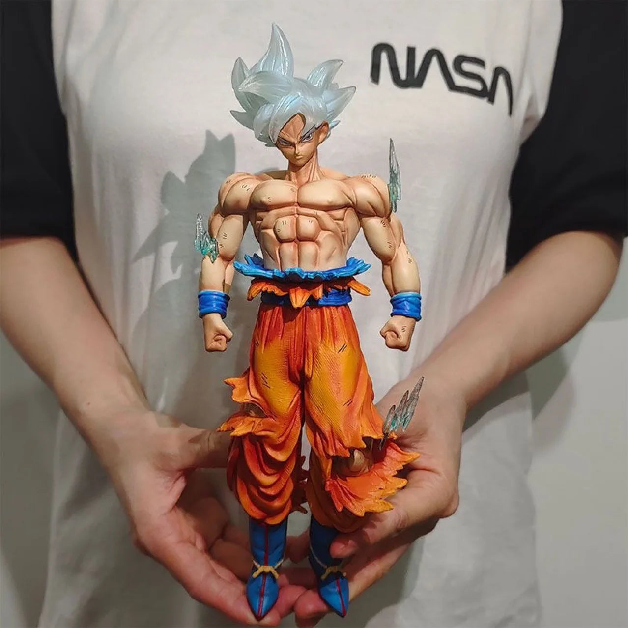 32cm Dragon Ball Z Ultra Instinct Goku Figure Gk Anime Figure Large Luminous PVC Collectible Model Statue Doll Toy Gifts