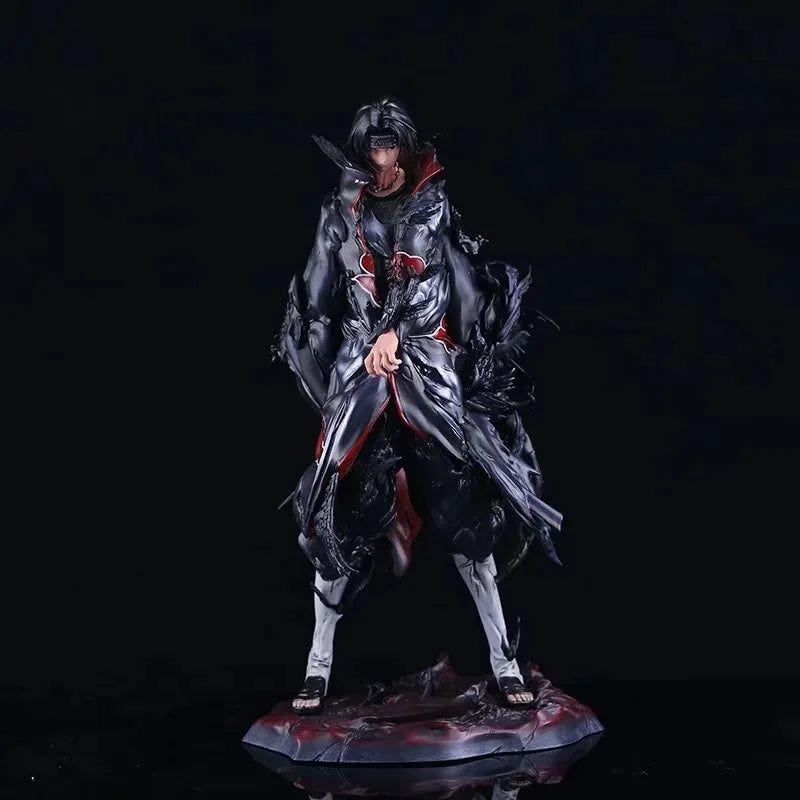 New 27cm NARUTO Anime Figures Uchiha Itachi Action Figurine Gear 4 Naruto Shippuden Crow Model Ornamen Statue Children Doll Toys