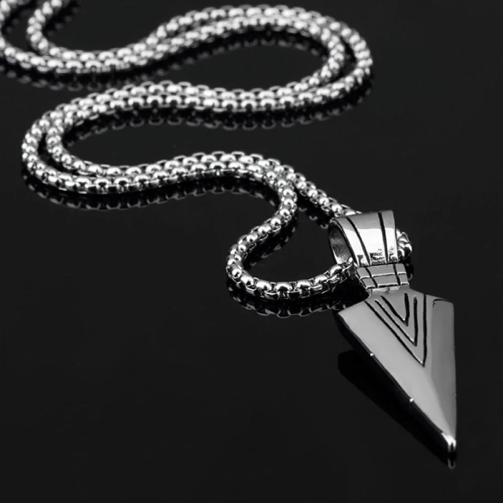 New Exquisite Fashionable Retro Spearhead Arrow Pendant Necklace For Personalized Men'S And Women'S Jewelry Accessories Gifts