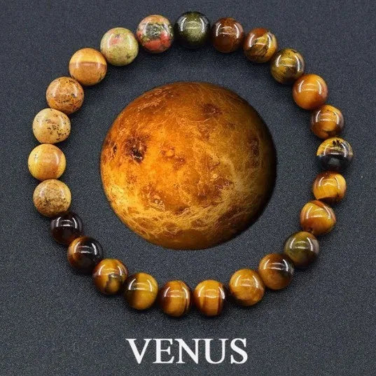 Popular Planet Bracelet Nine Natural Stones Bracelet New Sun Saturn Universe Planet Bracelet Holiday Gift