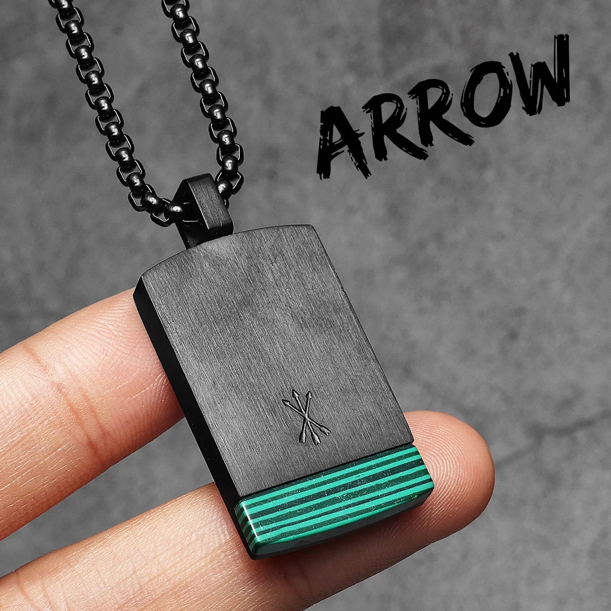 Simple Arrow Gemstone Tag Stainless Steel Men Necklaces Pendant Chain Punk For Women Fashion Jewelry Gifts Wholesale Dropshiping