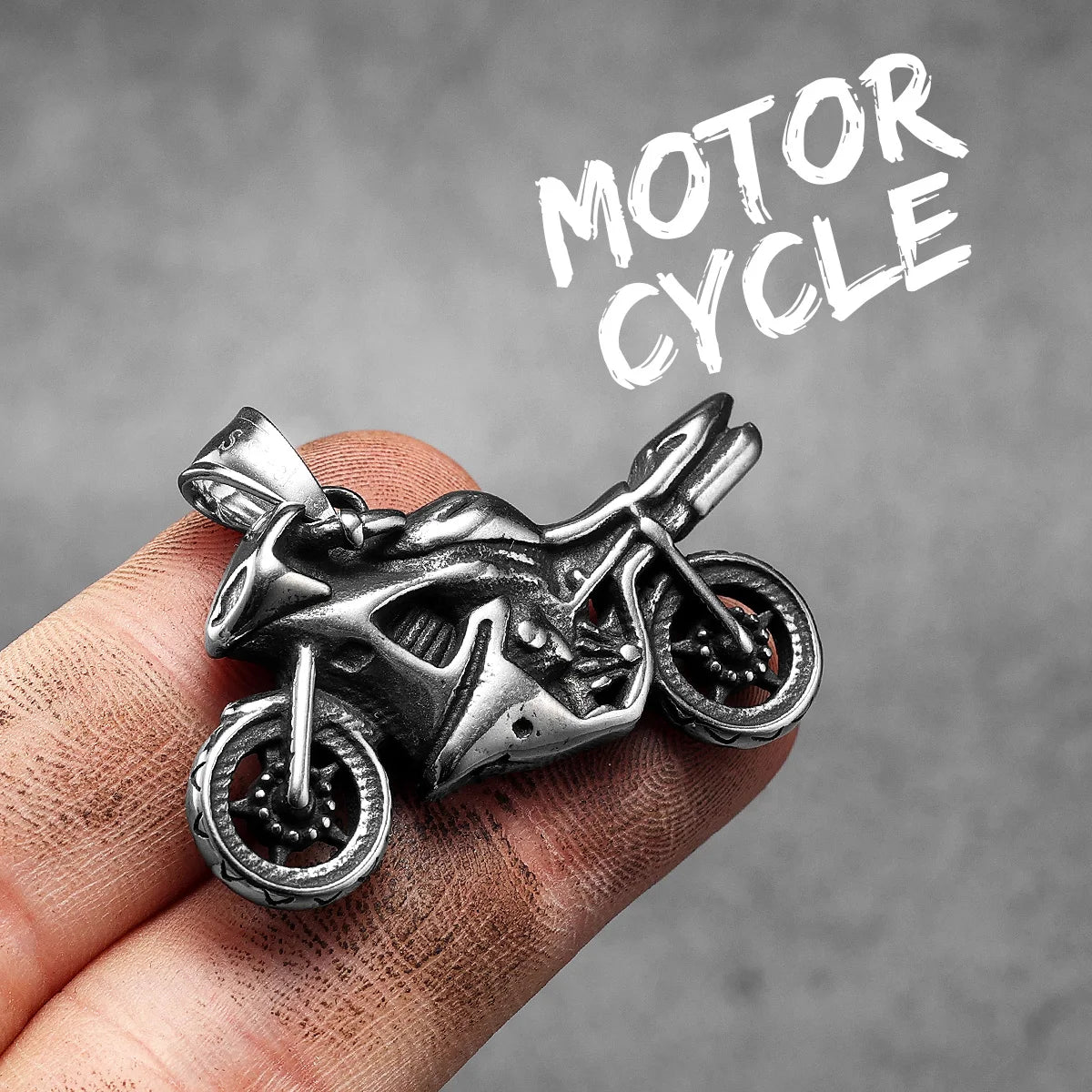 Racing Motorcycle Rider Men Necklaces Stainless Steel Pendant Chain Punk Vintage Biker Women Jewelry Accessories Gifts Wholesale