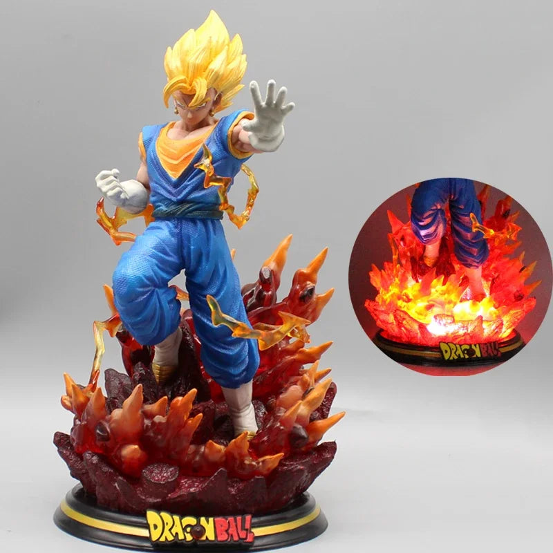 25cm Anime Vegetto Dragon Ball Figures GK Vegetto Action Figures with Light Tenth Bullet PVC Collection Model Toys Ornamen Gifts