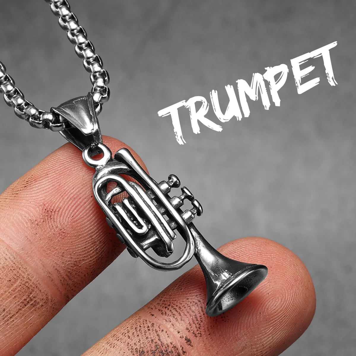 Musical Instrument Guitar Tape Stainless Steel Men Necklaces Pendant Chain Punk Rock Hiphop Women Fashion Jewelry Gift Wholesale