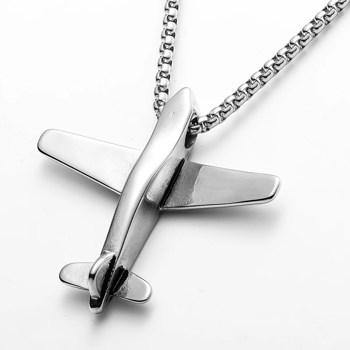 Aircraft Airplane Model Stainless Steel Men Necklaces Pendant Chain Punk for Women Fashion Jewelry Gifts Wholesale Dropshiping