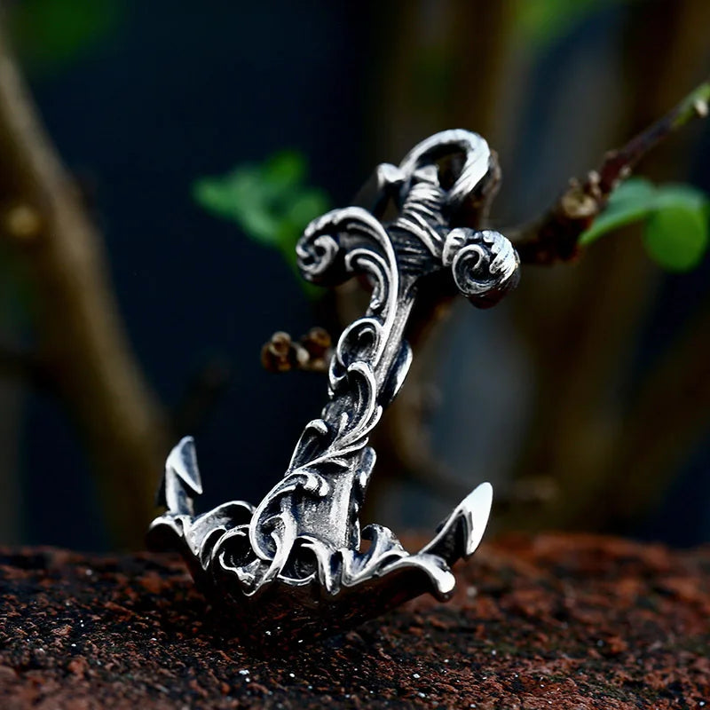 New Vintage Nordic Anchor Necklaces for Men Stainless Steel Viking Pendant Punk Biker Unique Amulet Jewelry Gift Dropshipping