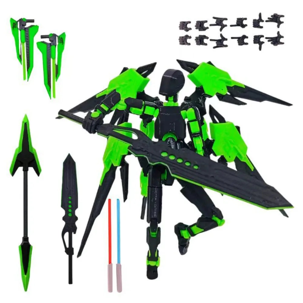 3D Printed Death/Swordsman Dummy 13 Action Figures Multi-Jointed Movable Lucky 13 Action Figure Nova 13 Action Figure for Gift