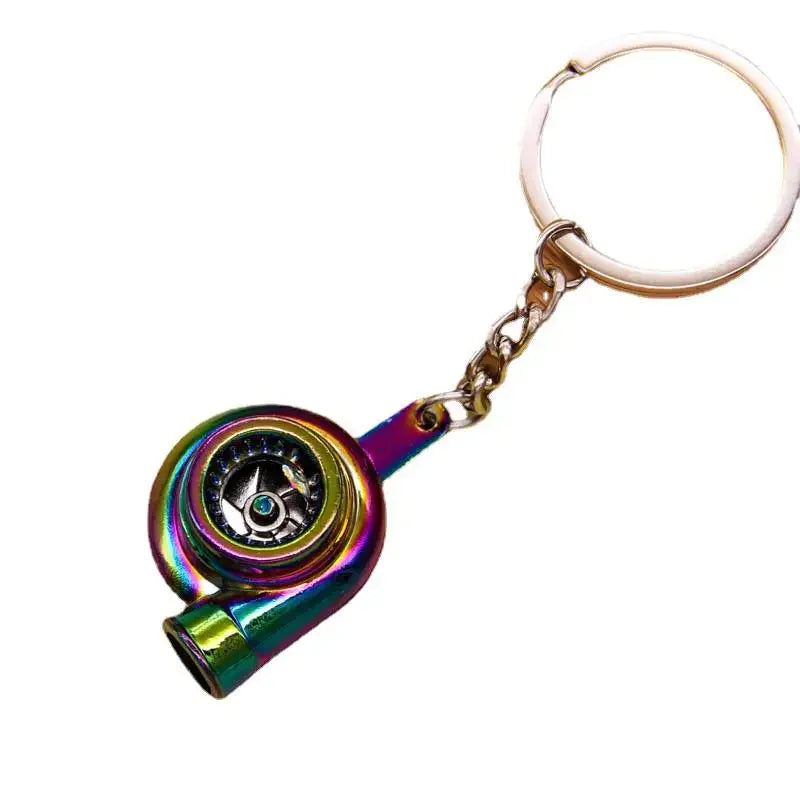 Creative Gear Head Keychain Speed Gearbox Keyring for Car Key Turbo Hub Brake Disc Pendant Shock Absorber Keys Holder Chain Ring